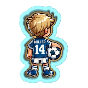 Soccer Boy Jersey Cookie Cutter | Stamp | Stencil - SHARP EDGES - FAST Shipping - Choose Your Own Size! #1