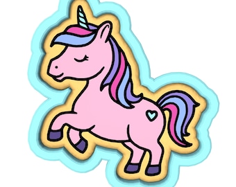 Unicorn Body Cookie Cutter | Stamp | Stencil #4