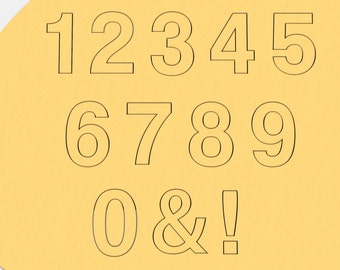 Number Set Cookie Cutters - Coolvetica Font - SHARP EDGES - FAST Shipping - Choose Your Own Size!
