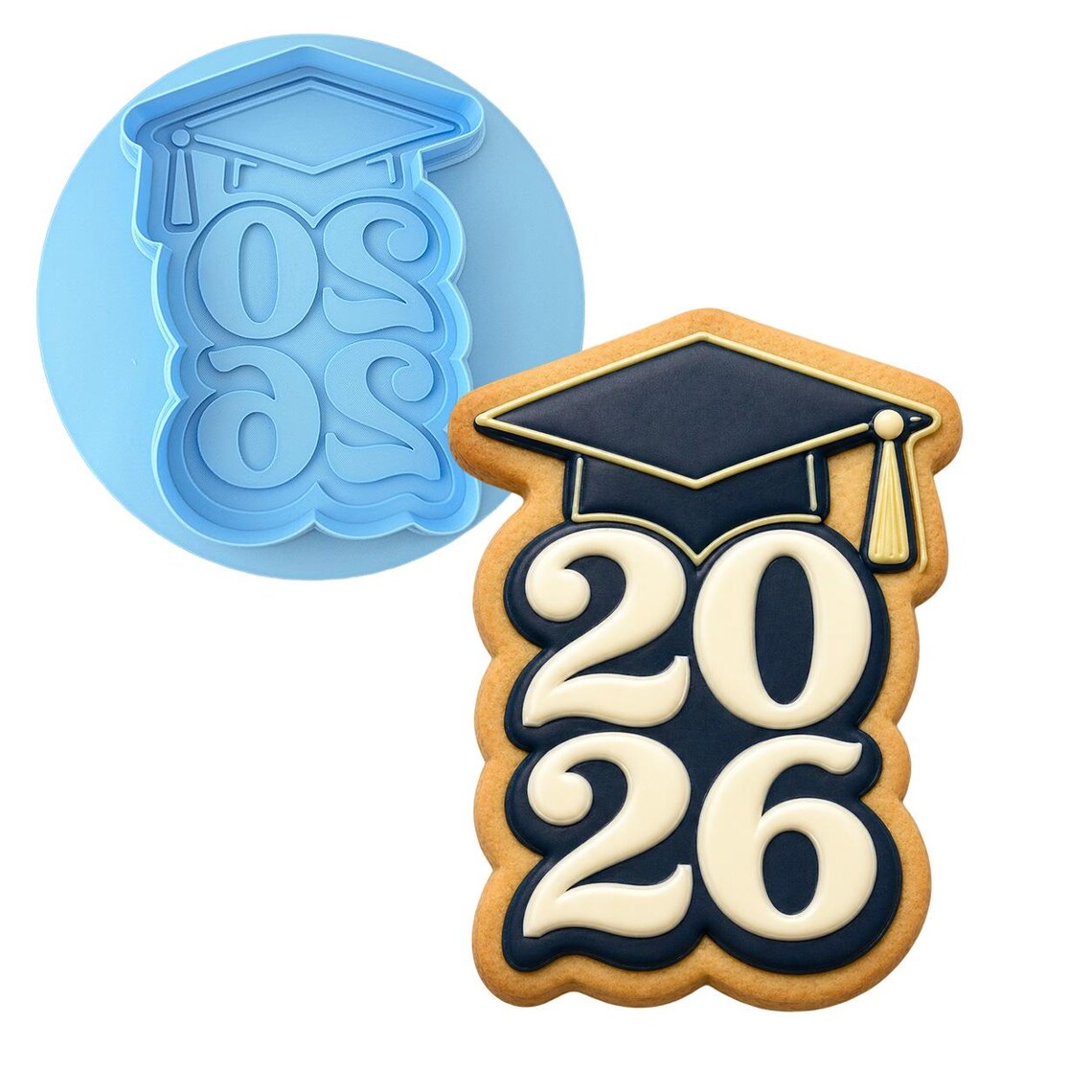 2026 Graduation Green Cap 1 Cookie Cutter | Stamp | Stencil - SHARP ...