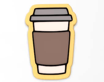 Cortador/sello/plantilla de galletas con forma de taza de café - BORDES AFILADOS - Envío rápido - ¡Elige tu propio tamaño! #1