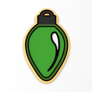Cortador de galletas / sello / plantilla con forma de bombilla navideña - BORDES AFILADOS - Envío RÁPIDO - ¡Elige tu propio tamaño!