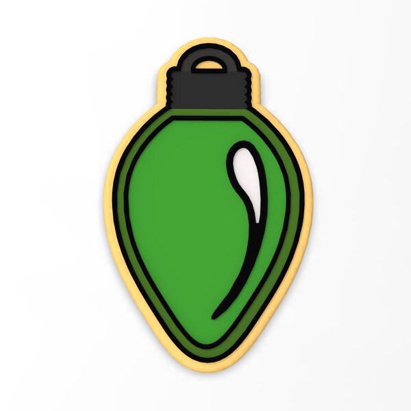 Weihnachten Glühbirne Ausstechform | Stempel | Schablone - SCHARFE KANTEN - SCHNELLER Versand - Wählen Sie Ihre eigene Größe!