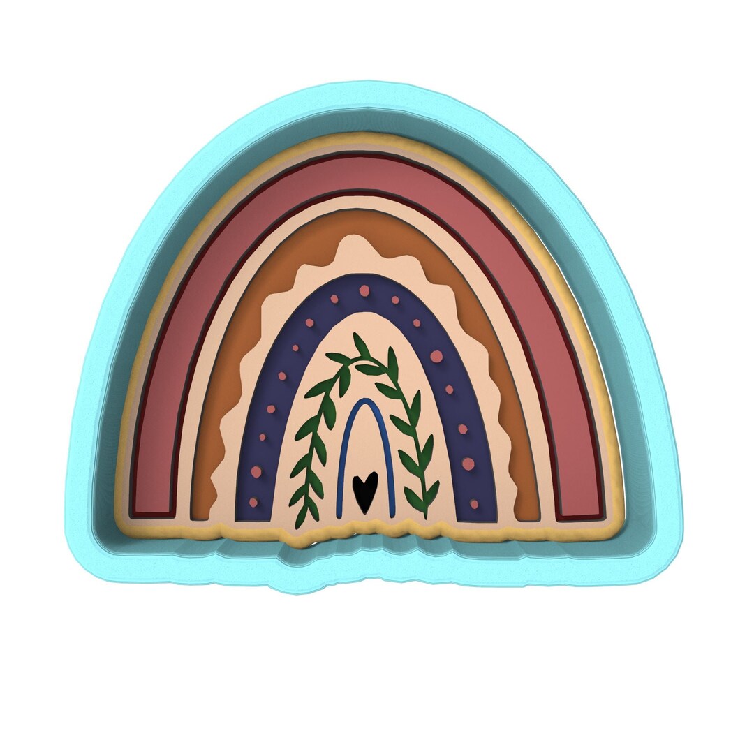 Boho Rainbow Cookie Cutter | Stamp | Stencil - Etsy