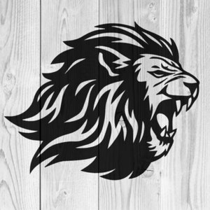 Estêncil de Mascote de Leão | Estêncil de Artesanato REUTILIZÁVEL, DURÁVEL E LAVÁVEL | Use em Placas, Paredes, Telas e Muito Mais! Lions6