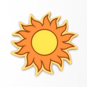 Sun Cookie Cutter | Stamp | Stencil - SHARP EDGES - FAST Shipping - Choose Your Own Size! #1