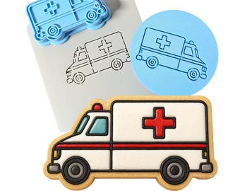 Staedter Stampo Per Biscotti A Forma Di Ambulanza - Goffrato In Acciaio Inox, 8 Cm - Per Pasta, Pasta Di Sale E Argilla