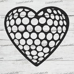 Golf Heart Dad Stencil | REUSABLE, DURABLE, WASHABLE Craft Stencil | Use for Signs, Walls, Canvas & More!