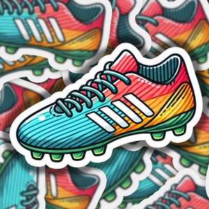 Soccer Shoe Cleat Vinyl Sticker | Waterproof & Durable | Soccer Sticker | Custom Sizes | Fast Shipping | Made in USA