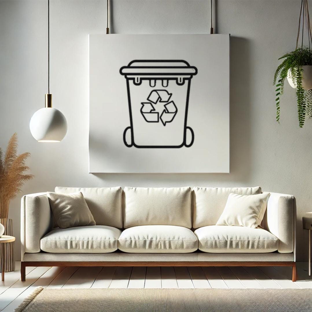 Recycling Bin Stencil | REUSABLE, DURABLE, WASHABLE Craft Stencil | Use ...