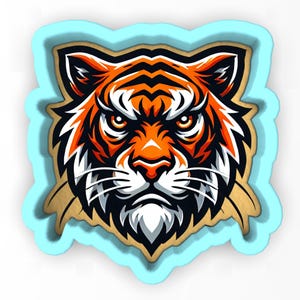 Tiger Face 1 Cookie Cutter | Stamp | Stencil - SHARP EDGES - FAST Shipping - Choose Your Own Size! #1