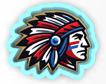 American Indian 5 Cookie Cutter | Stamp | Stencil - SHARP EDGES - FAST Shipping - Choose Your Own Size! #1