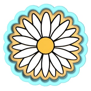 Daisy Flower Cookie Cutter | Stamp | Stencil - SHARP EDGES - FAST Shipping - Choose Your Own Size! #2