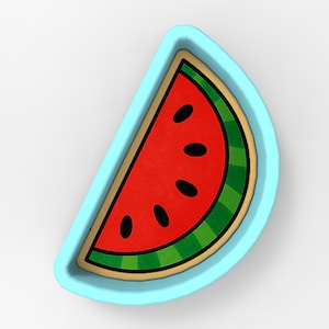 Watermelon Slice 1 Cookie Cutter | Stamp | Stencil - SHARP EDGES - FAST Shipping - Choose Your Own Size! #1