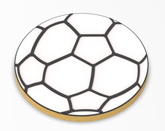 Soccer Ball Cookie Cutter - SHARP EDGES - FAST Shipping - Choose Your Own Size!