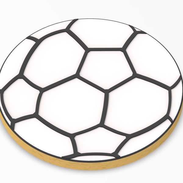 Soccer Ball Cookie Cutter - SHARP EDGES - FAST Shipping - Choose Your Own Size!