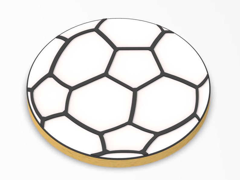 Soccer Ball Cookie Cutter SHARP EDGES FAST Shipping Choose Your Own Size image 1