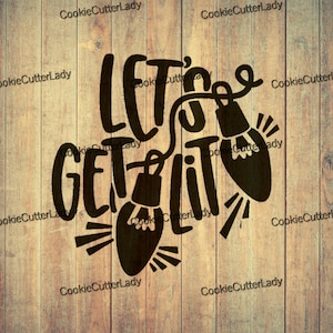 Let&#39;s Get Lit Stencil | REUSABLE, DURABLE, WASHABLE Craft Stencil | Use for Signs, Walls, Canvas & More!