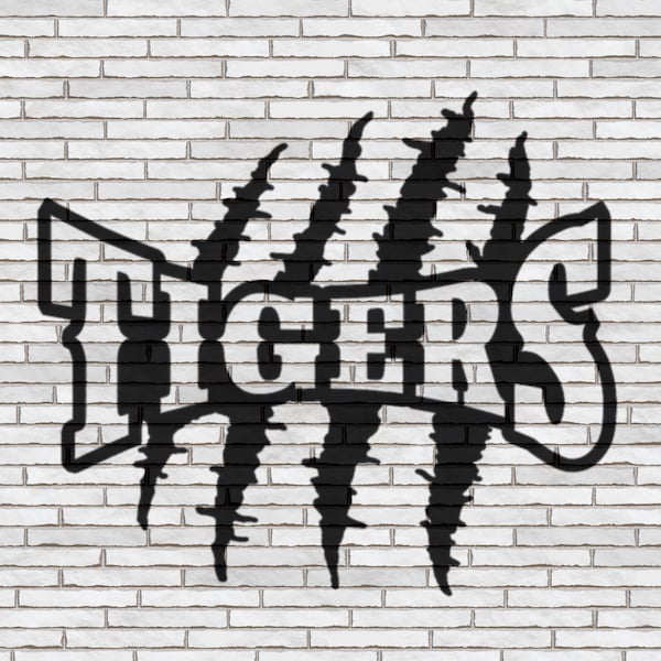 Tigers Mascot Words Stencil | REUSABLE, DURABLE, WASHABLE Craft Stencil | Use for Signs, Walls, Canvas & More!