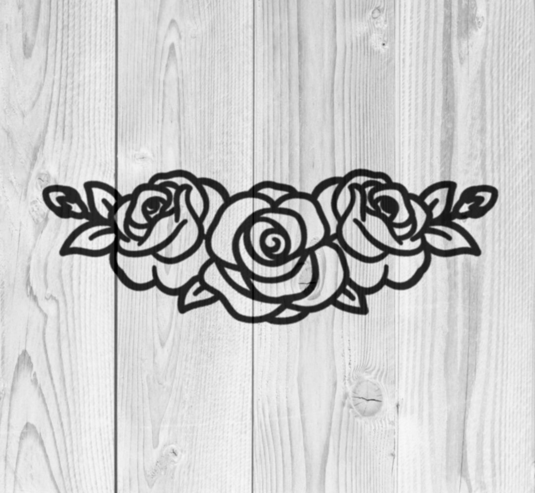 Three Roses Stencil | REUSABLE, DURABLE, WASHABLE Craft Stencil | Use ...
