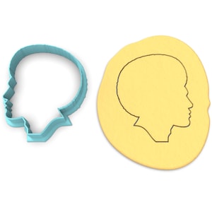 Afro Man Outline Cookie Cutter Outline #1 - SHARP EDGES - FAST Shipping - Choose Your Own Size! #2