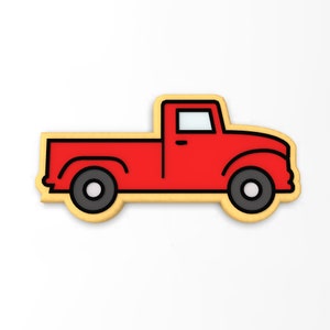 Vintage Truck Cookie Cutter | Stamp | Stencil - SHARP EDGES - FAST Shipping - Choose Your Own Size!