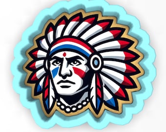 American Indian 4 Cookie Cutter | Stamp | Stencil - SHARP EDGES - FAST Shipping - Choose Your Own Size! #1