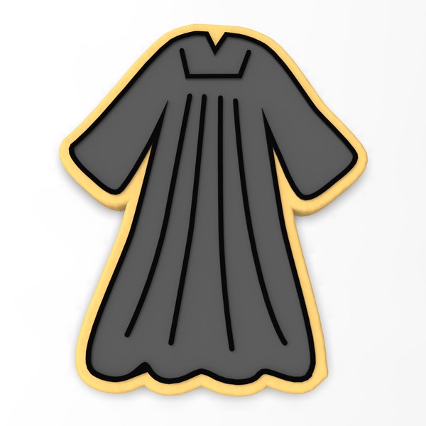 Graduation Gown Cookie Cutter | Stamp | Stencil - SHARP EDGES - FAST Shipping - Choose Your Own Size!