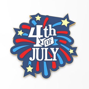 4th of July Firework Cookie Cutter - FAST Shipping - Choose Your Own Size! #1