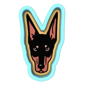 Doberman Pinscher Cookie Cutter | Stamp | Stencil #1