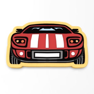 Race Car Cookie Cutter | Stamp | Stencil - SHARP EDGES - FAST Shipping - Choose Your Own Size! #2