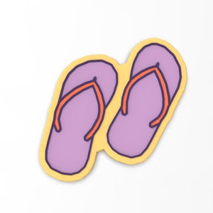Cortador de biscoitos Flip Flop | Carimbo | Estêncil - BORDAS AFIADAS - Envio RÁPIDO - Escolha o seu tamanho! #1