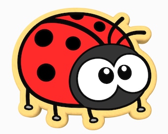 Ladybug Cookie Cutter | Stamp | Stencil - SHARP EDGES - FAST Shipping - Choose Your Own Size! #1