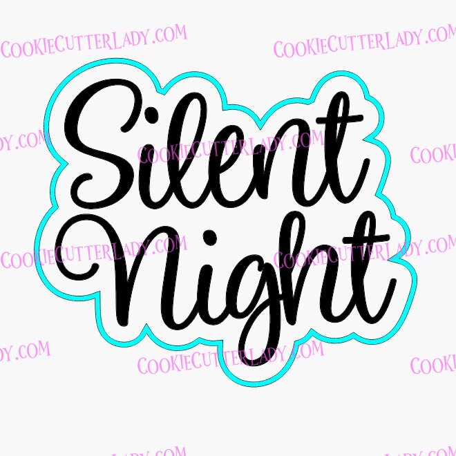 Silent Night Cookie Cutter | Stamp | Stencil - SHARP Edges - FAST Shipping - Choose Your Own Size! #1