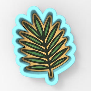 Cortador de galletas/sello/plantilla de hoja de palma tropical - BORDES AFILADOS - Envío rápido - ¡Elige tu tamaño! #1
