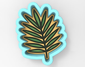 Cortador de galletas/sello/plantilla de hoja de palma tropical - BORDES AFILADOS - Envío rápido - ¡Elige tu tamaño! #1