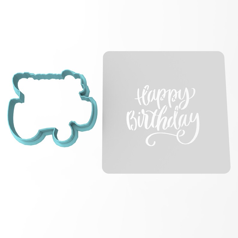 Happy Birthday Cookie Cutter Stamp Stencil SHARP EDGES Etsy