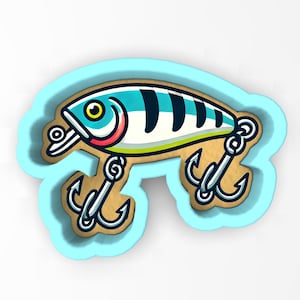 Crankbait Fishing Lure 1 Cookie Cutter | Stamp | Stencil - SHARP EDGES - FAST Shipping - Choose Your Own Size! #1