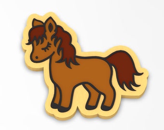 Cortador y sello para galletas de pony n.° 1
