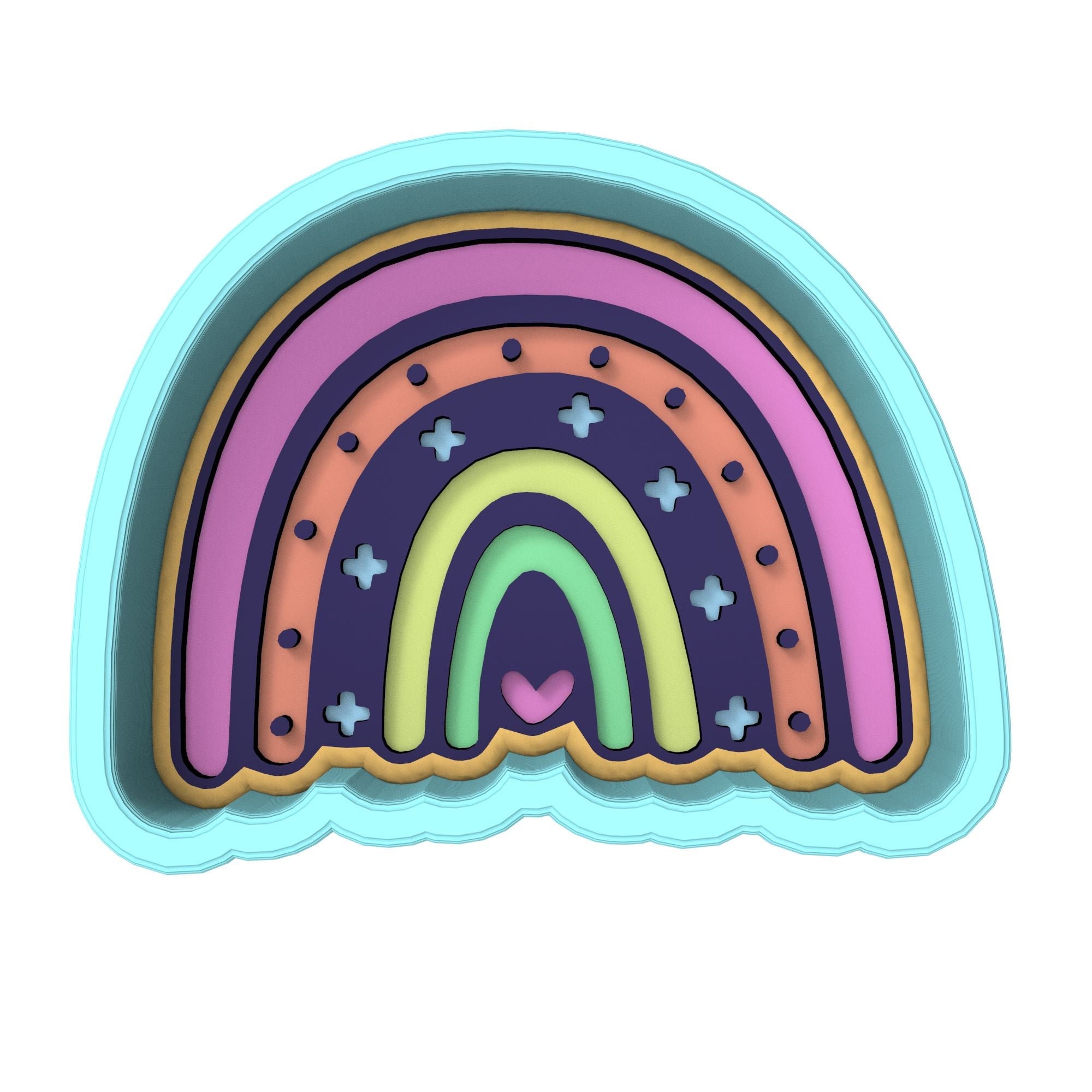 Rainbow Boho Cookie Cutter | Stamp | Stencil - SHARP EDGES - FAST ...