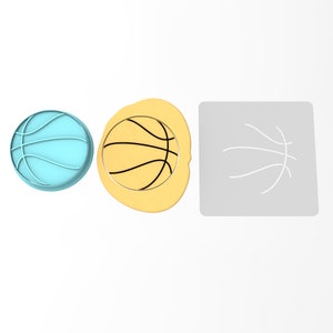 Basketball Cookie Cutter Stamp Stencil SHARP EDGES FAST Shipping Choose Your Own Size image 6