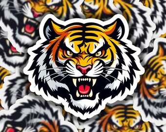 Tiger Fierce 1 Vinyl Sticker | Dishwasher Safe & Durable | Custom Sizes | Fast Shipping | Made in USA 1