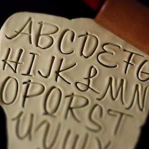 Honey Cursive Letter Cookie Stamps Set - FAST Shipping - Choose Your Own Size!
