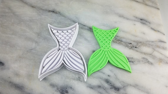 Mermaid Tail Cookie Cutter 2-Piece Outline /& Stamp #1