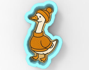Goose Standing Left 2 Cookie Cutter | Stamp | Stencil - SHARP EDGES - FAST Shipping - Choose Your Own Size! #1
