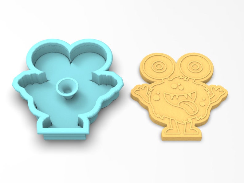 Monster Cookie Cutter Stamp Stencil SHARP EDGES FAST Etsy