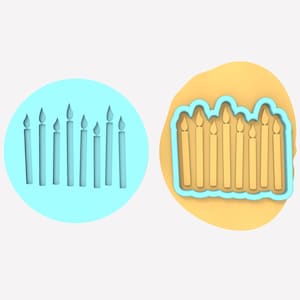 Candle Cookie Debosser | Cookie Cutter | Stencil #1