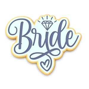 Bride Cookie Cutter | Stamp | Stencil #3 - SHARP EDGES - FAST Shipping - Choose Your Own Size!