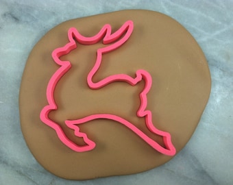 Reindeer Christmas Cookie Cutter - SHARP EDGES - FAST Shipping - Choose Your Own Size!