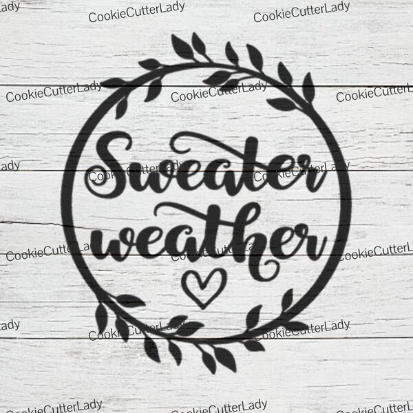 Sweater Weather Stencil | REUSABLE, DURABLE, WASHABLE Craft Stencil | Use for Signs, Walls, Canvas & More!